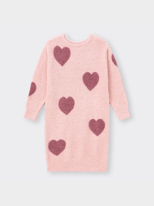 もこもこフィールラウンジワンピース(長袖)(ハート)
