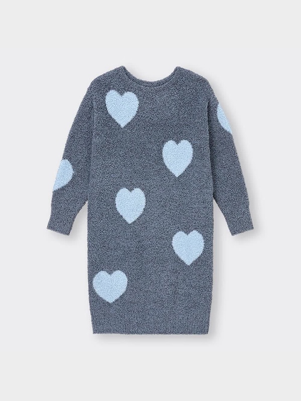もこもこフィールラウンジワンピース(長袖)(ハート)