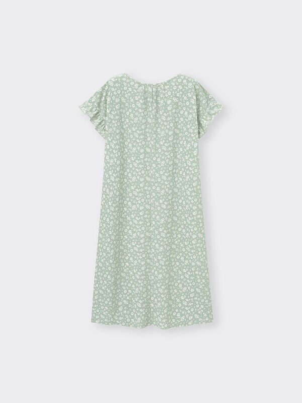 ラウンジワンピース(半袖)(フラワー)+E