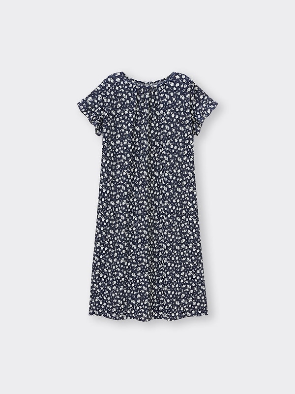 ラウンジワンピース(半袖)(フラワー)+E