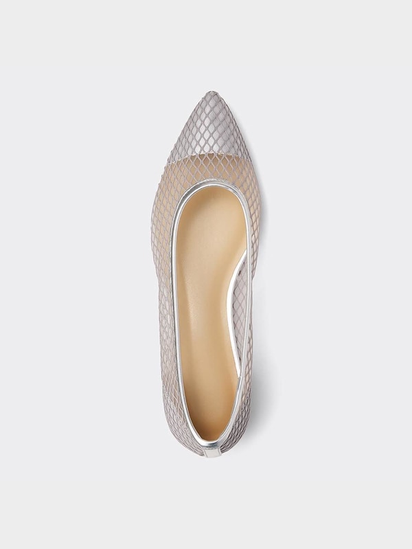 チュールフラットシューズ