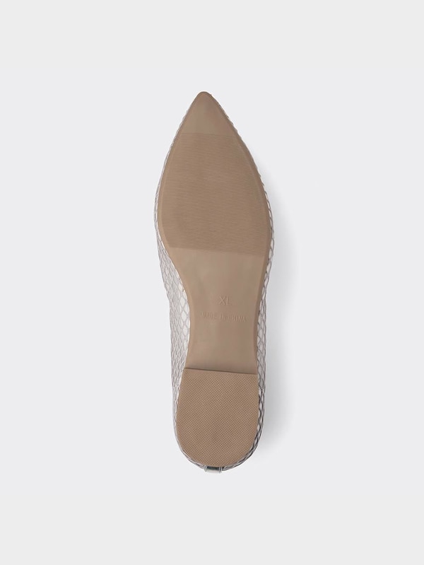 チュールフラットシューズ