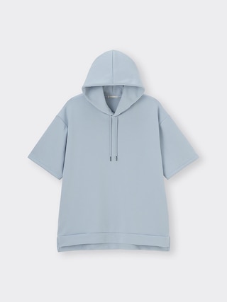 ドライダブルフェイスパーカ(5分袖) 【メンズ】 【Tシャツ・スウェット】【GU公式/ジーユー】 【BLUE】 ドライダブルフェイスパーカ(5分袖) 【メンズ】 【Tシャツ・スウェット】【GU公式/ジーユー】 【BLUE】