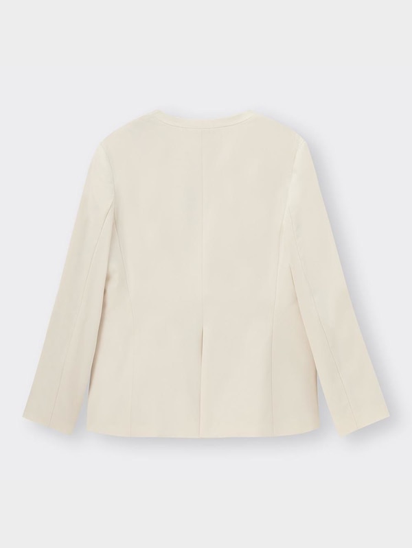 ウォッシャブルノーカラージャケットZ(セットアップ可能)