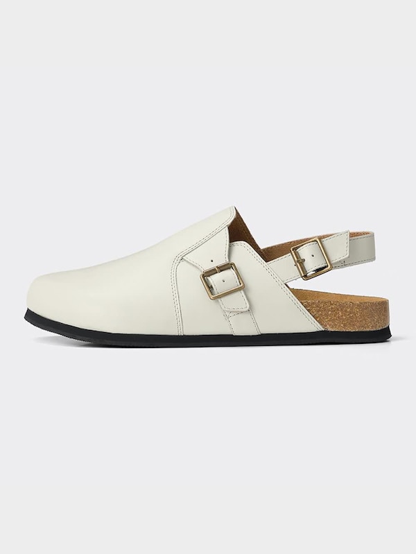 レザークロッグサンダル+E