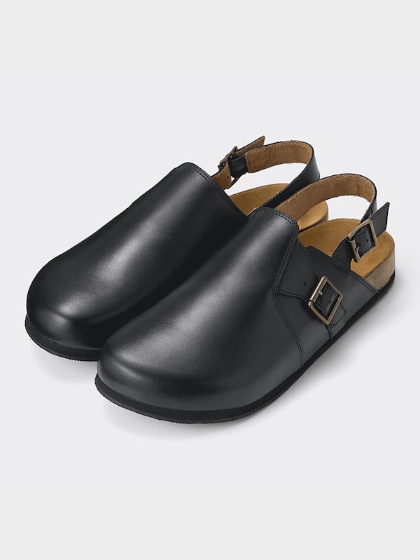 レザークロッグサンダル+E