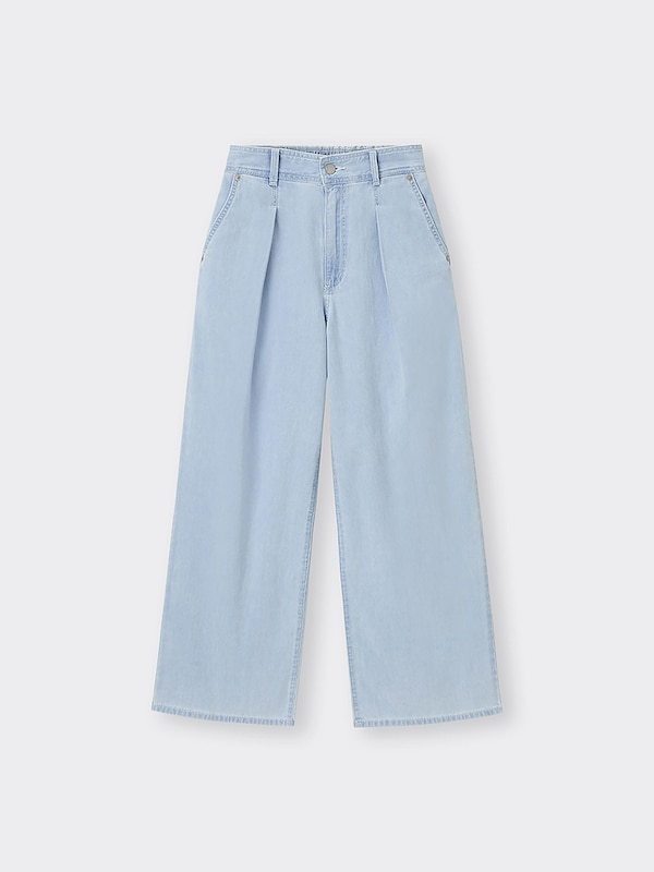 ライトデニムワイドパンツ(丈標準69.0～73.0cm)