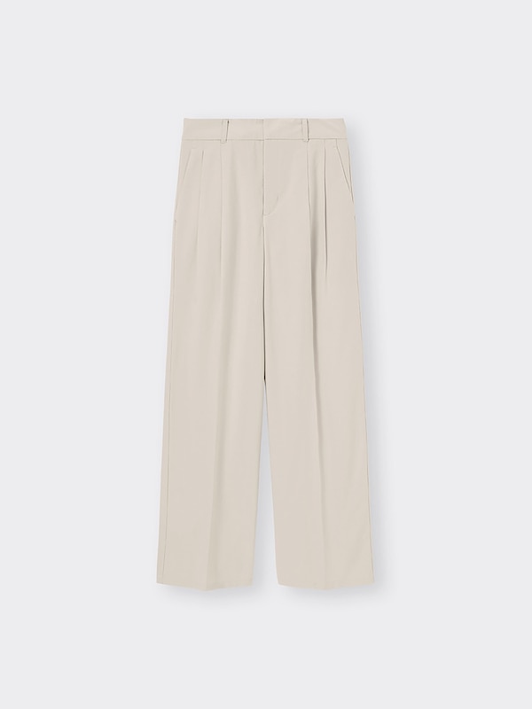 リネンブレンドタックワイドパンツ(丈標準70.0～74.0cm)