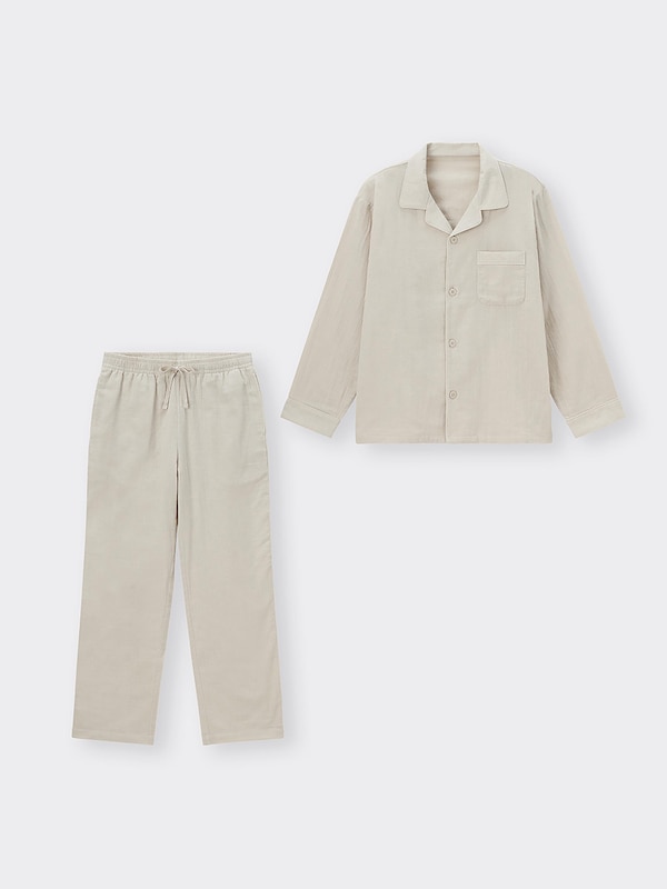 オーガニックコットンパジャマ長袖&ロングパンツ+E