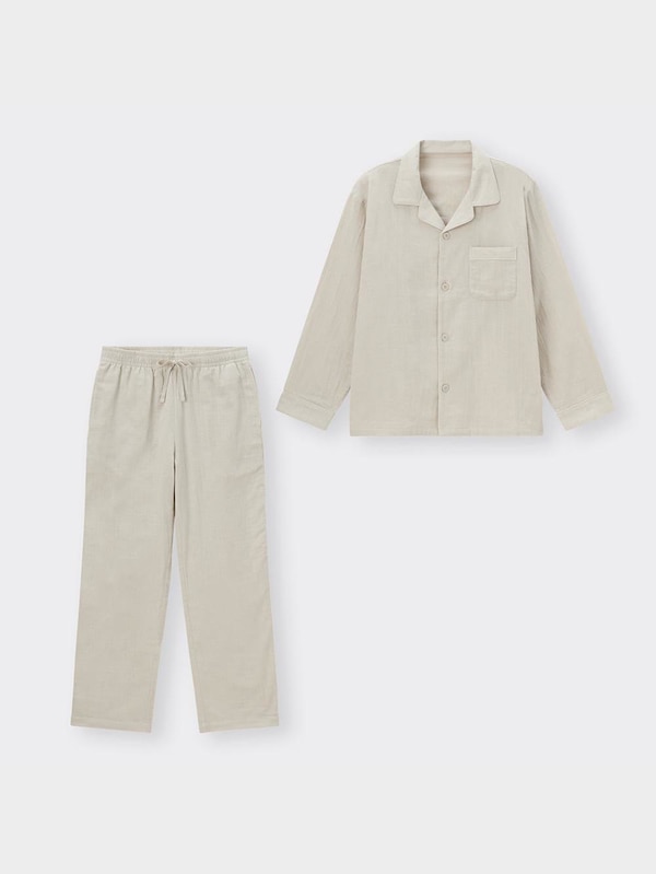 オーガニックコットンパジャマ長袖&ロングパンツ+E