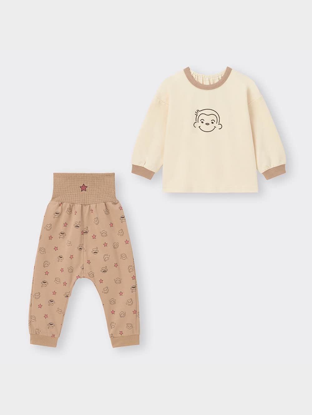 GU公式 | BABY(TODDLER)カンタンパジャマ(長袖) Curious George 3(キッズ)