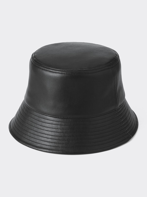 レザータッチバケットハット