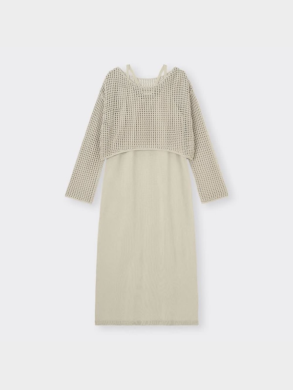 2ピースニットキャミソールワンピース