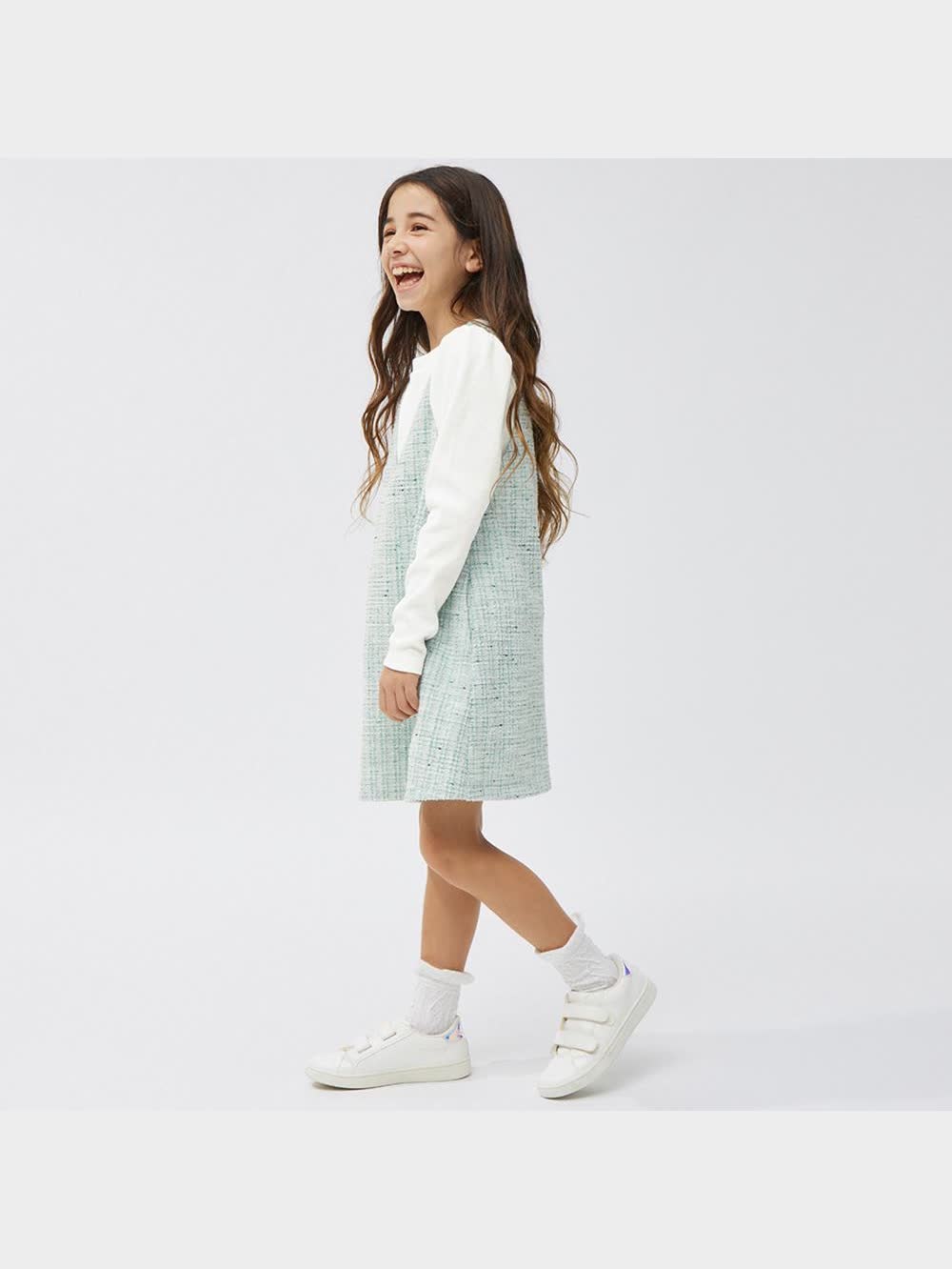 GU公式 | GIRLSリブTセットジャンパードレス(長袖)