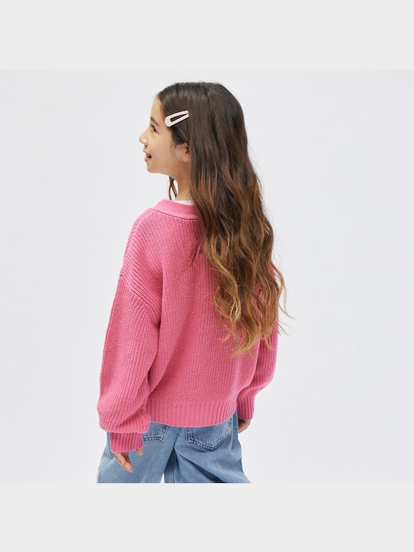 GIRLSパールボタンニットカーディガン(長袖)