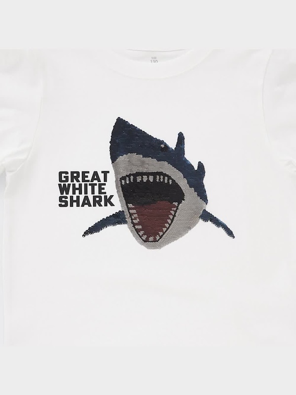 KIDS(男女兼用)スパンコールT(半袖)(シャーク)