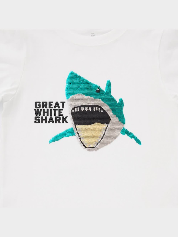 KIDS(男女兼用)スパンコールT(半袖)(シャーク)