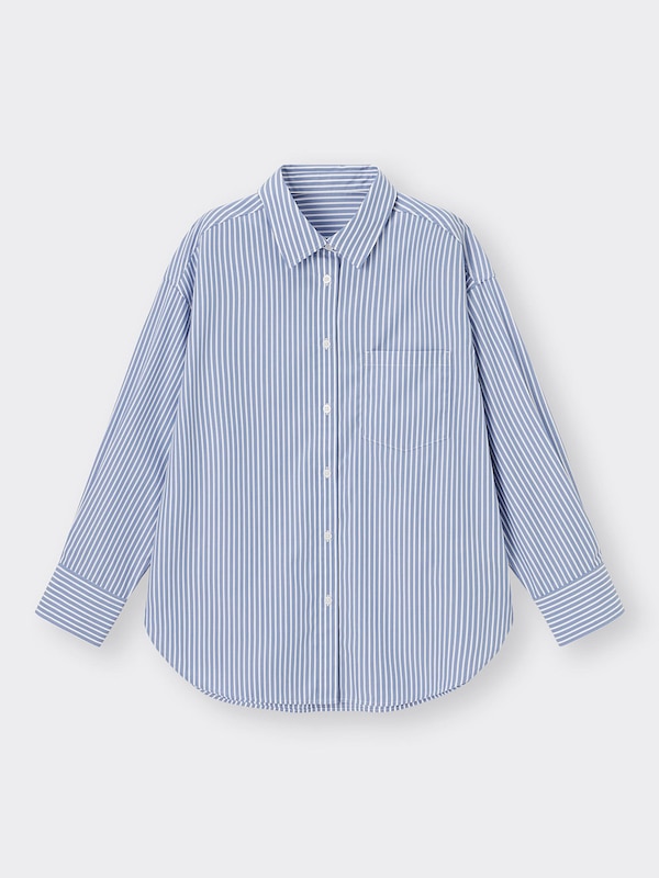 ストライプオーバーサイズシャツ(長袖)
