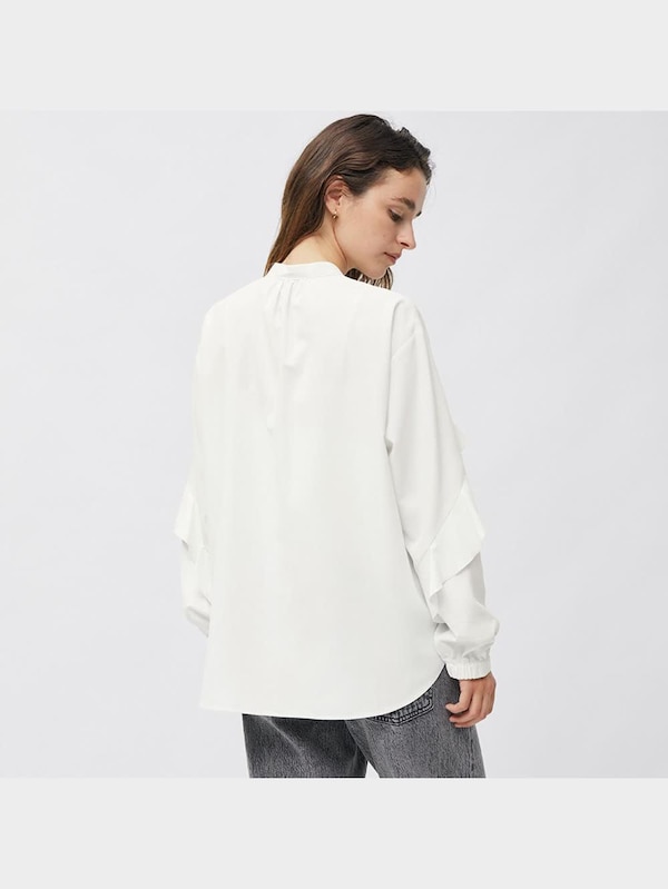 ラッフルスリーブブラウス(長袖)(UVカット機能付き)