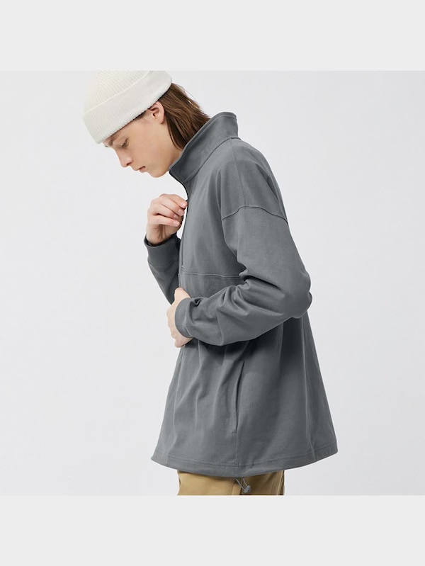 ヘビーウェイトオーバーサイズハーフジッププルオーバーT(長袖)
