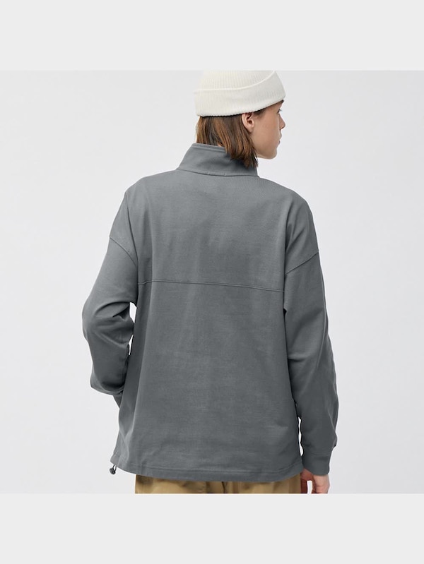 ヘビーウェイトオーバーサイズハーフジッププルオーバーT(長袖)