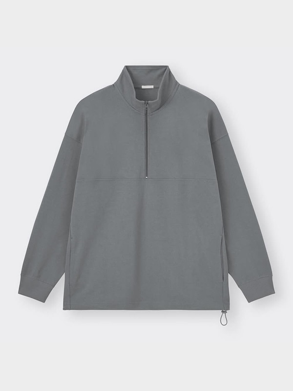ヘビーウェイトオーバーサイズハーフジッププルオーバーT(長袖)