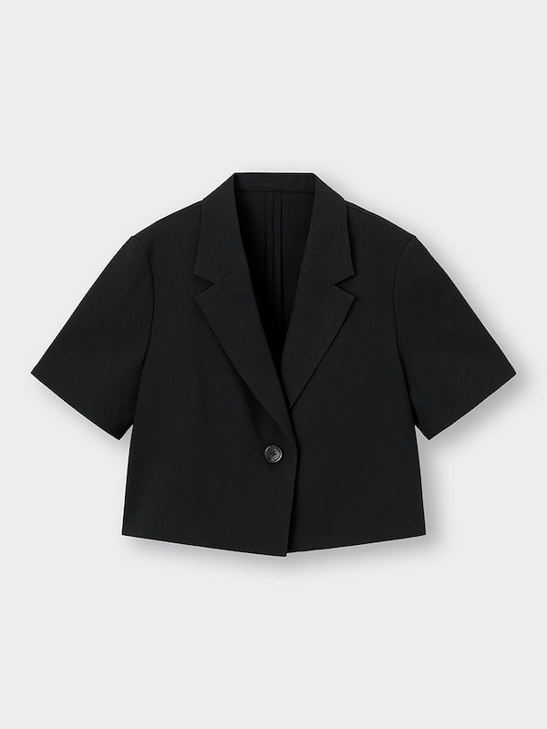 ハーフスリーブクロップドジャケット(セットアップ可能)