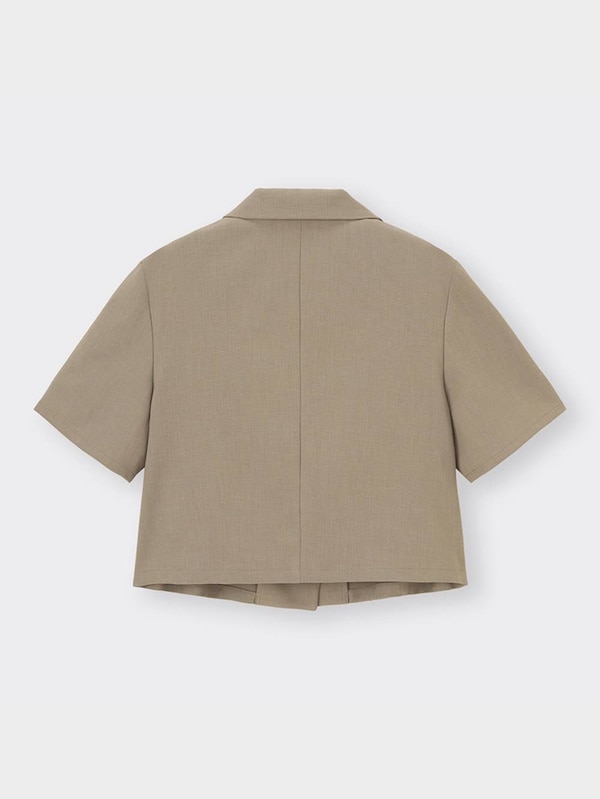 ハーフスリーブクロップドジャケット(セットアップ可能)