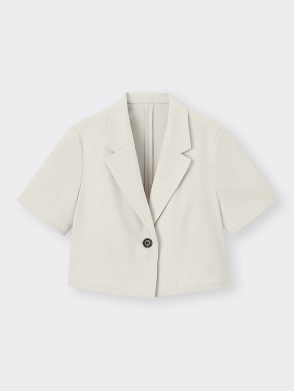 ハーフスリーブクロップドジャケット(セットアップ可能)