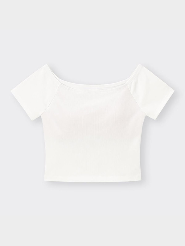 ブラフィールクロップドオフショルダーT(半袖)