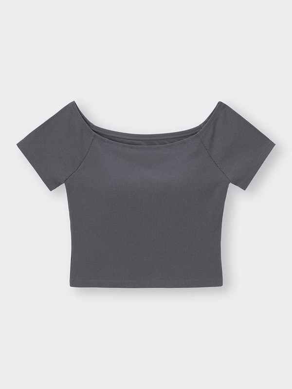 ブラフィールクロップドオフショルダーT(半袖)