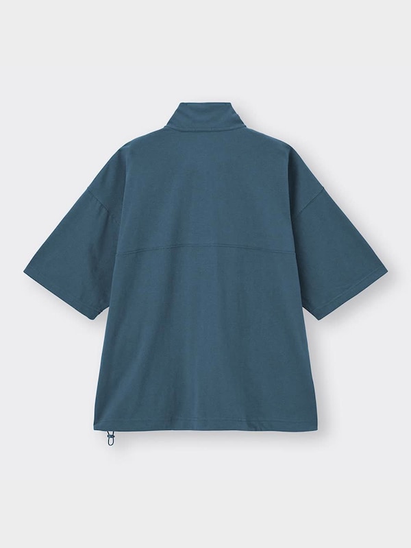 ハーフジッププルオーバー(5分袖)