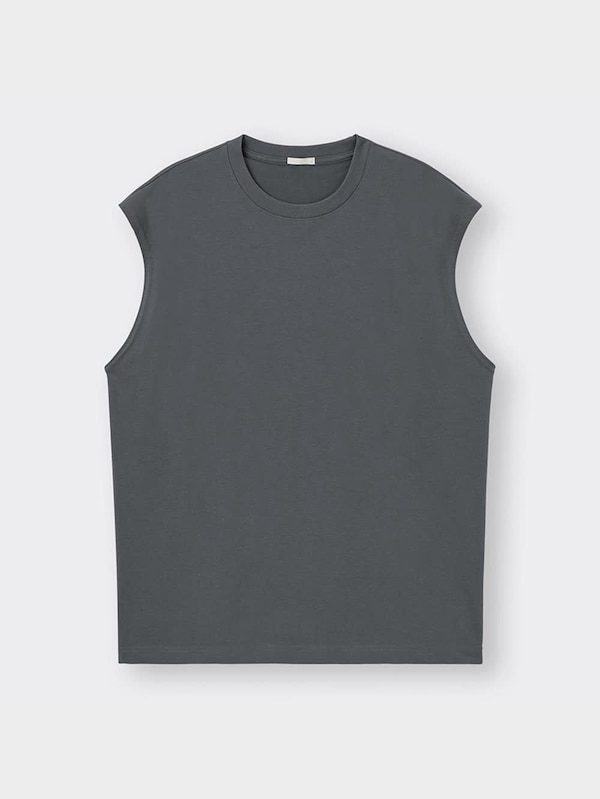 ドライポンチオーバーサイズスリーブレスT