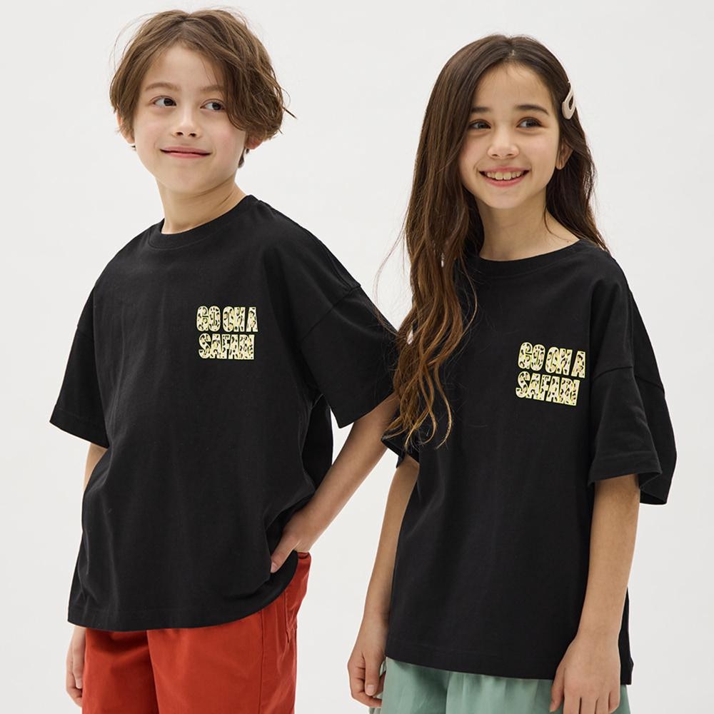 KIDS(男女兼用)オーバーサイズグラフィックT(半袖)(ロゴ)