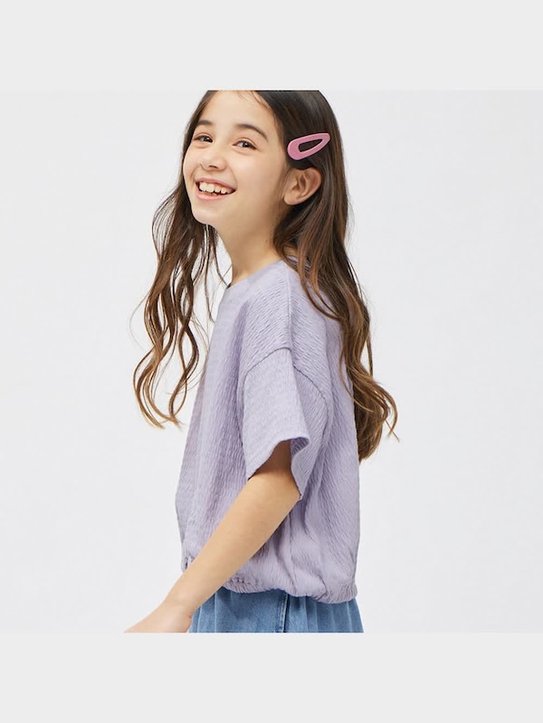 GIRLSクロップドギャザーT(半袖)
