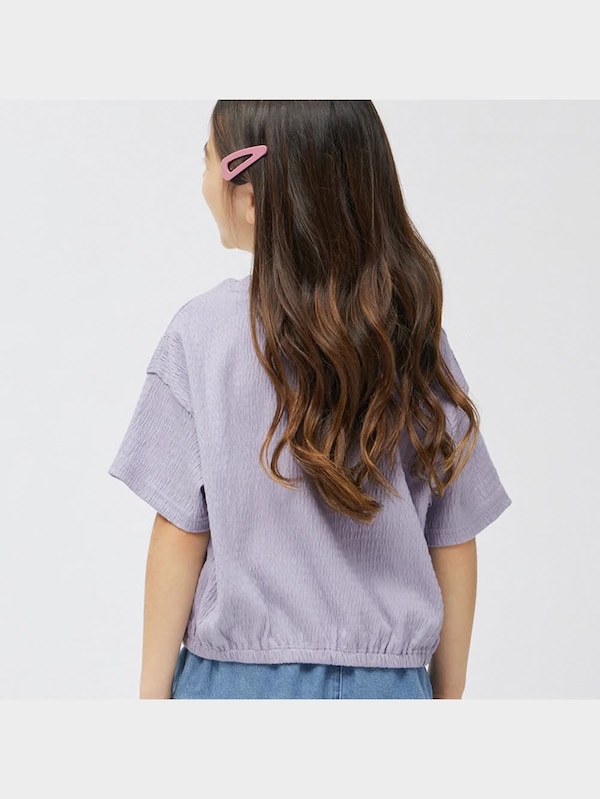 GIRLSクロップドギャザーT(半袖)