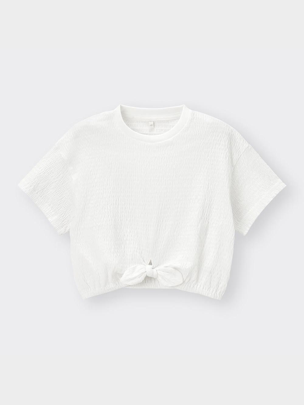 GU公式 | GIRLSクロップドギャザーT(半袖)