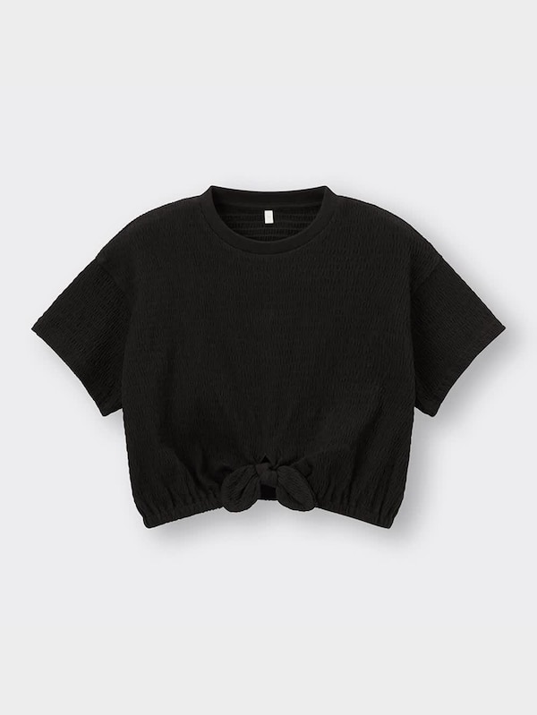 GIRLSクロップドギャザーT(半袖)