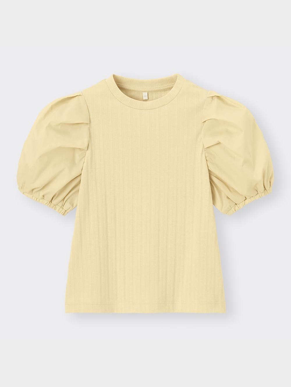 リール y GU公式 | GIRLSボリュームスリーブT(5分袖)