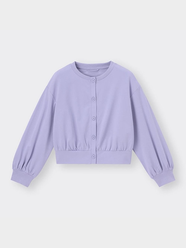 GIRLS UVカットボリュームスリーブカーディガン(長袖)