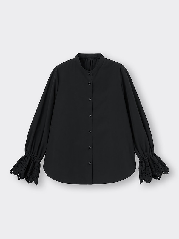 レースコンビネーションブラウス(長袖)Z+E