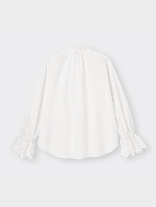 レースコンビネーションブラウス(長袖)Z+E