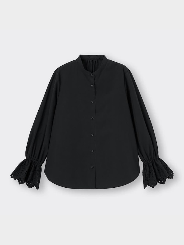 レースコンビネーションブラウス(長袖)Z+E