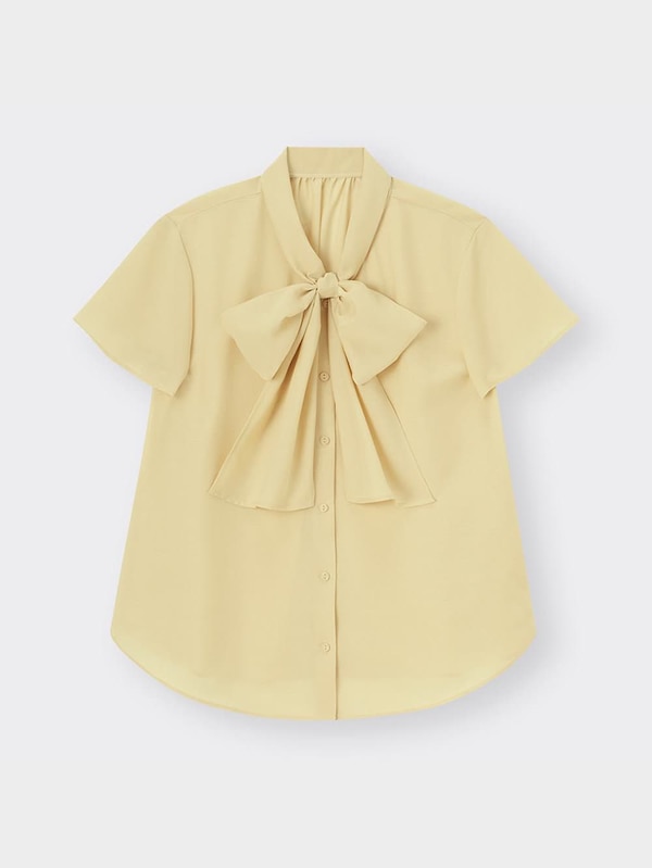 シアーボウタイブラウス(半袖)Z+E