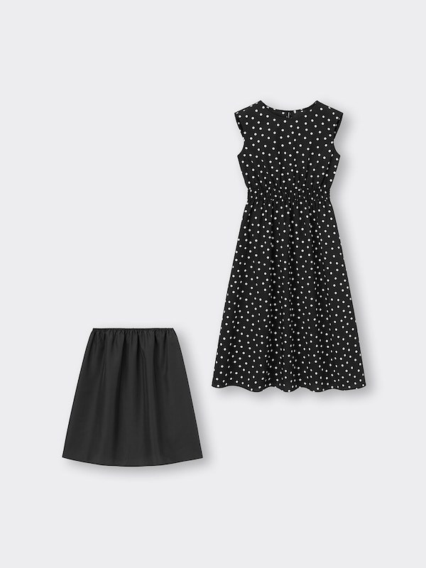 ドットプリントワンピース(ノースリーブ)Z