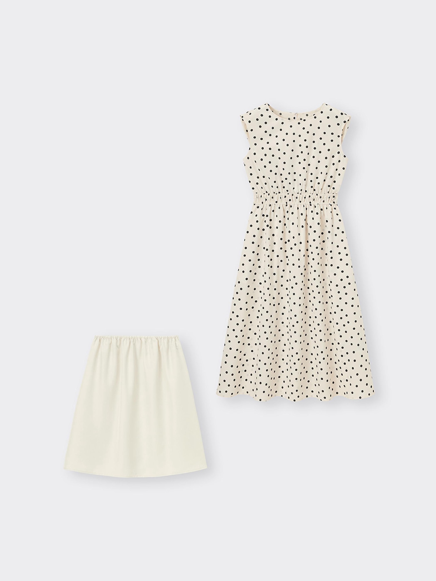 GU公式 | ドットプリントワンピース(ノースリーブ)Z