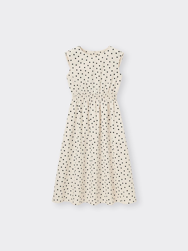 ドットプリントワンピース(ノースリーブ)Z