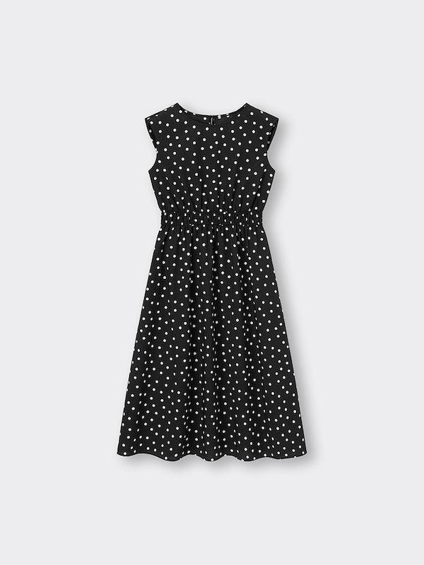 ドットプリントワンピース(ノースリーブ)Z