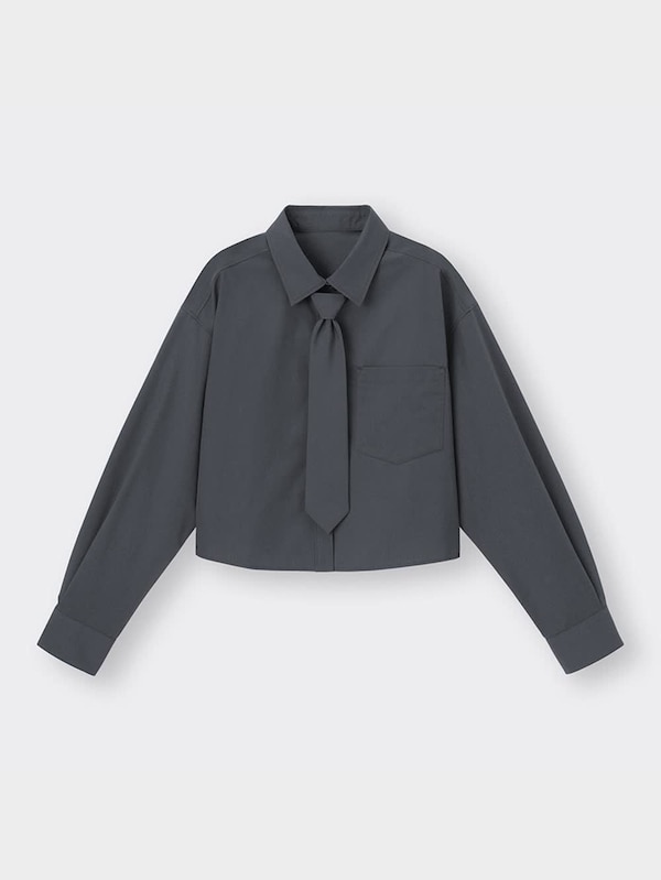 ネクタイ付きショートシャツ(長袖)Q