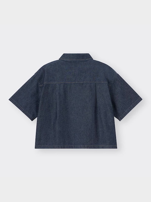 ライトデニムダブルポケットシャツ(半袖)Q